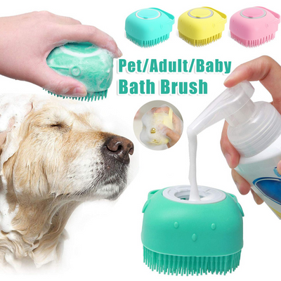 Silicone Dog Bath Gloves (Massage & Brush)